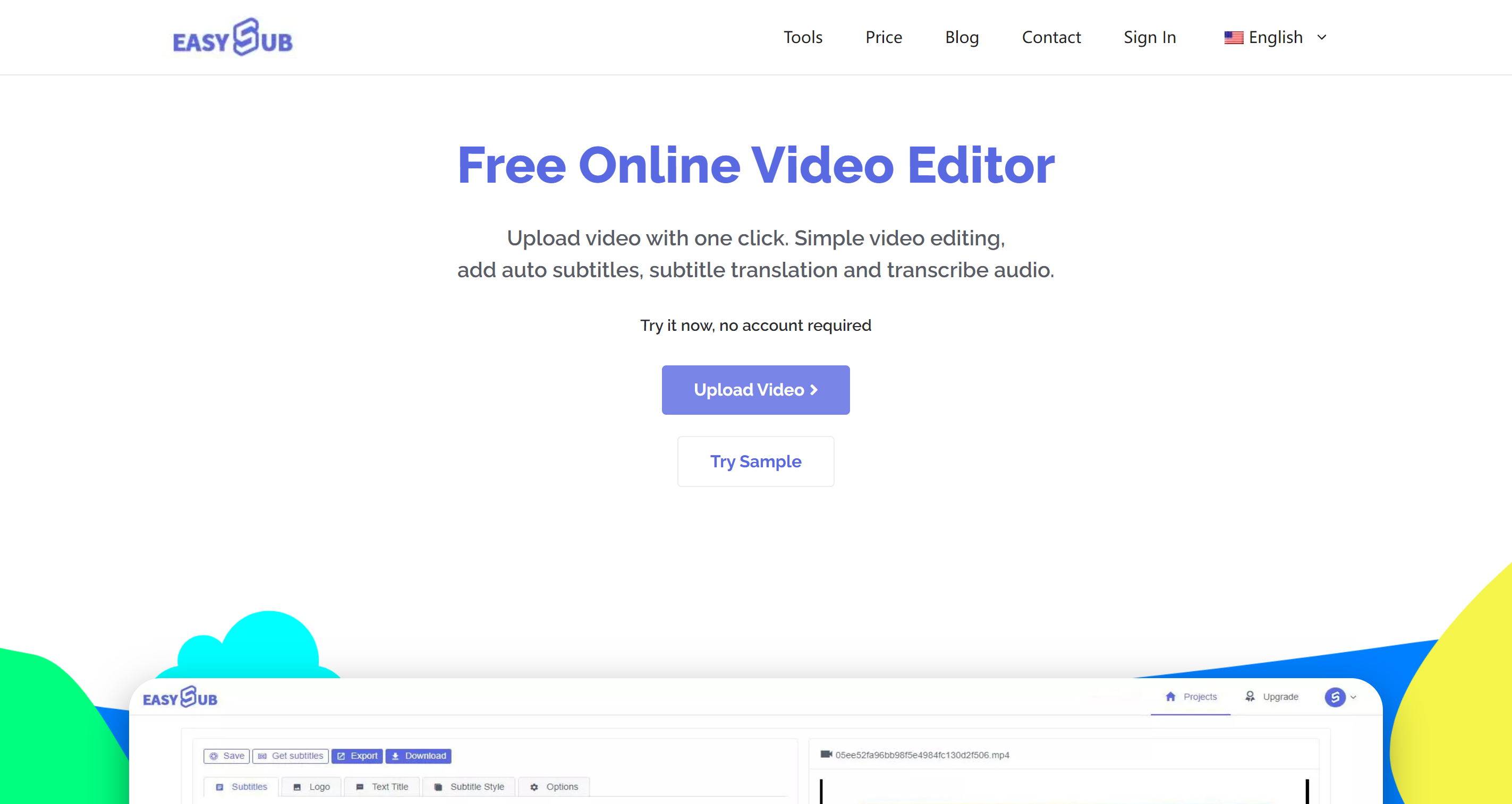 EasySub cloud subtitle generator with multilingual support